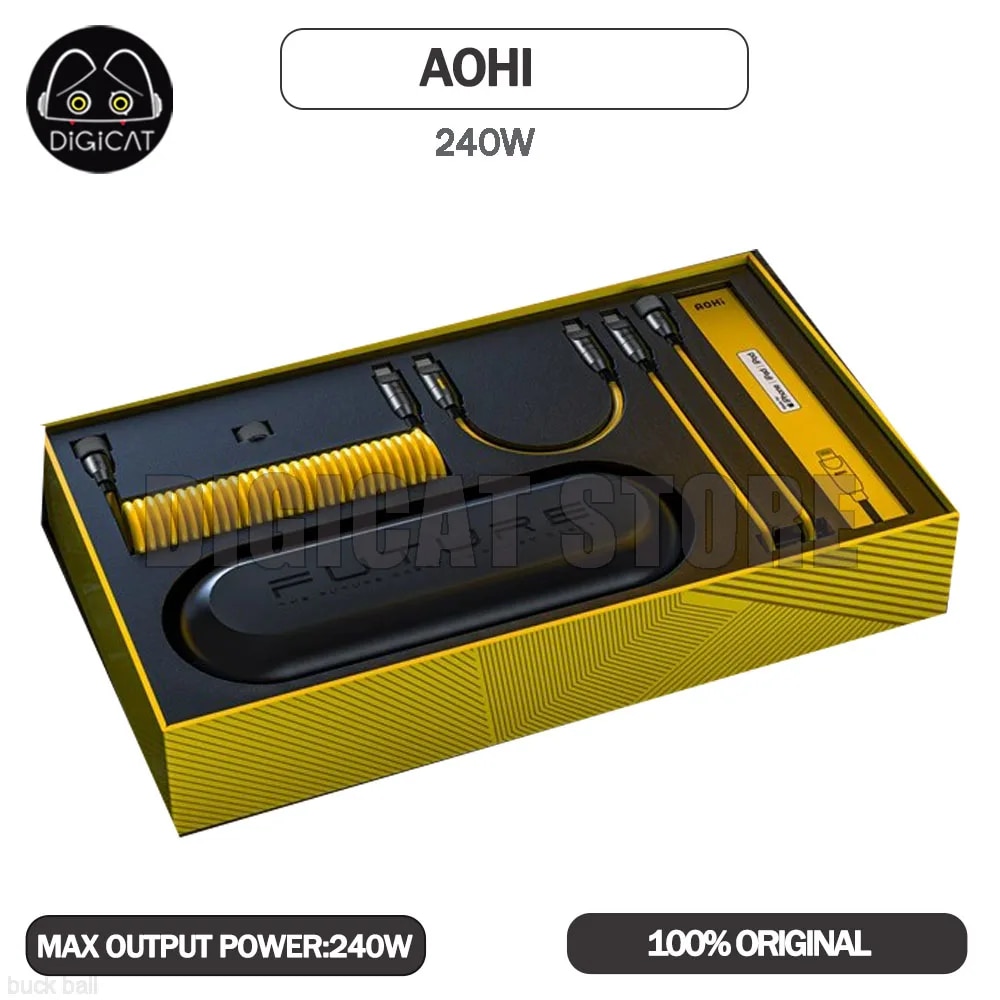 Aohi 240w Charger Future Creative Power Cable 2.6m Super Fast Charge Charger Type C Spring Data Line iPhone Charger Android iPad