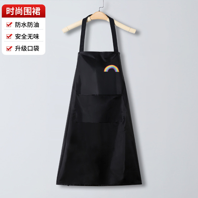 Apron kitchen cooking waterproof and oilproof overalls creative fashion thin catering milk tea shop apron housework coat