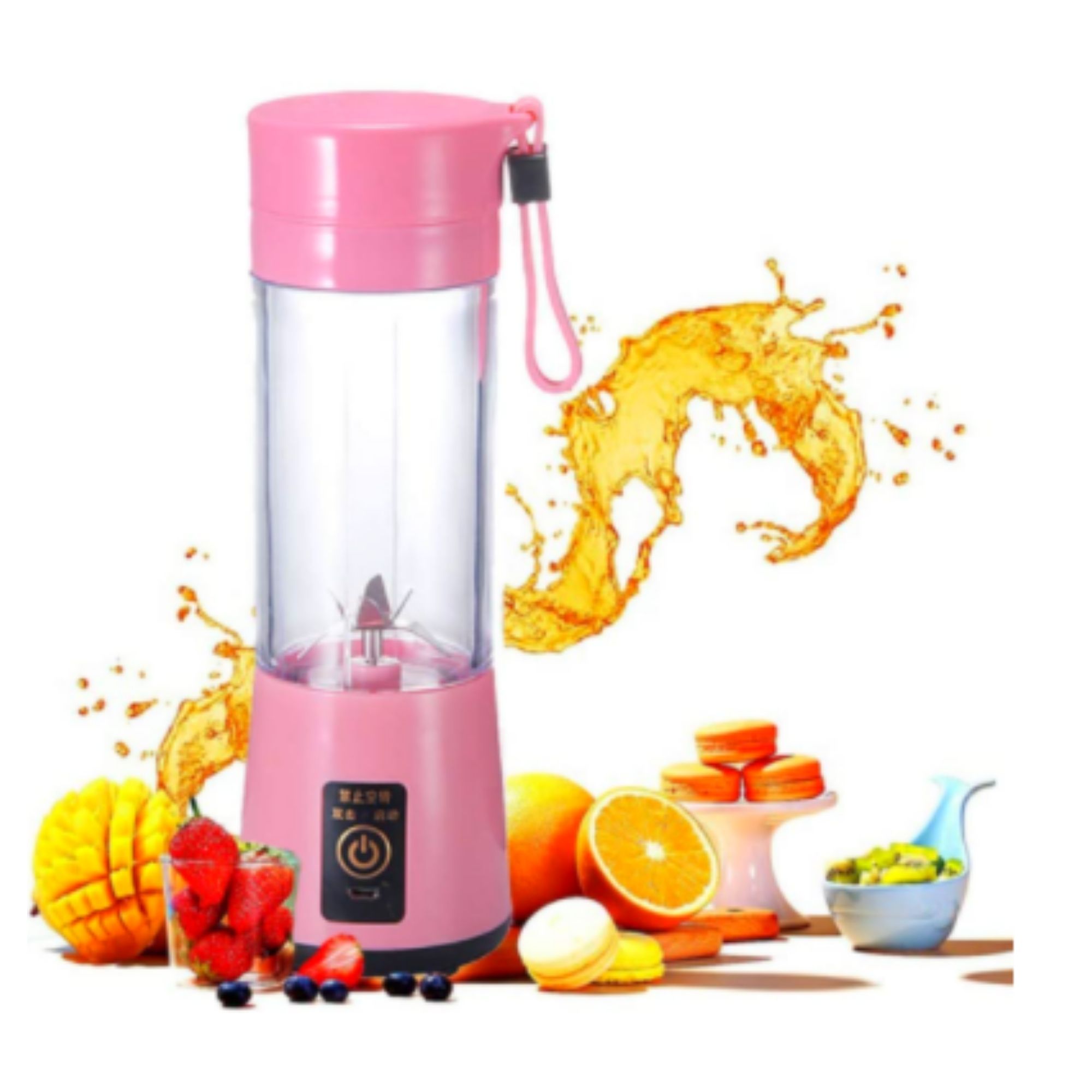 Mini Portable Blender 400ml Juicer Blender Fruit Mixing Machine With Usb Charger Cable 4 Blades. 