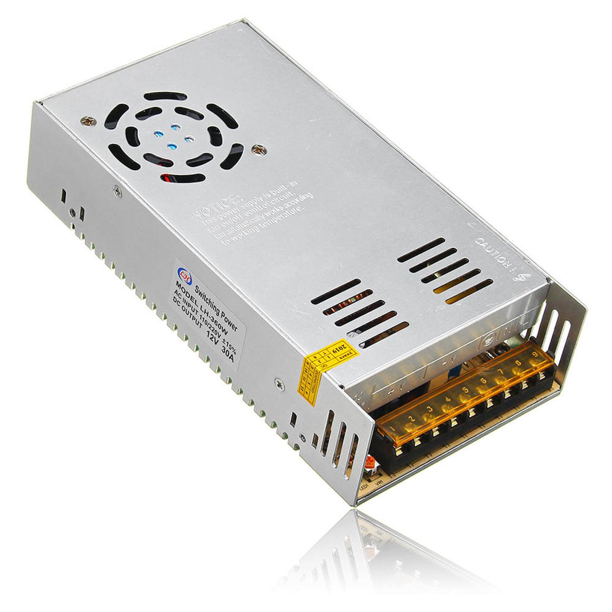 Switching Power Supply Driver AC 110V/220V To DC 12V 30A 360W Transformer