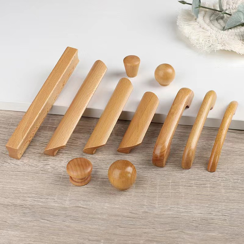 Log varnish color chest of drawers furniture handles modern minimalist wardrobe doors solid wood handle drawer. 
