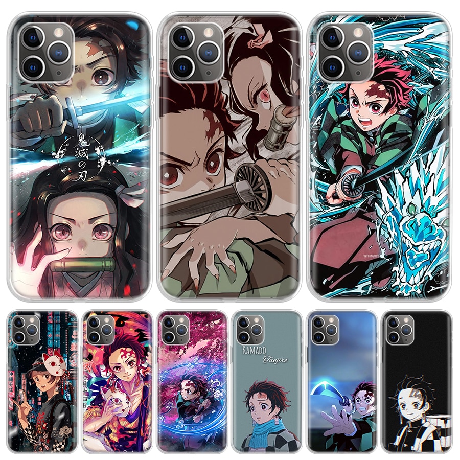 Tanjiro Demon Slayer Cover Phone Case For iPhone 11 14 Pro Max 15 Ultra 13 12 Mini X 8 6S 7 Plus XS + XR 5S SE Call Mobile Coque