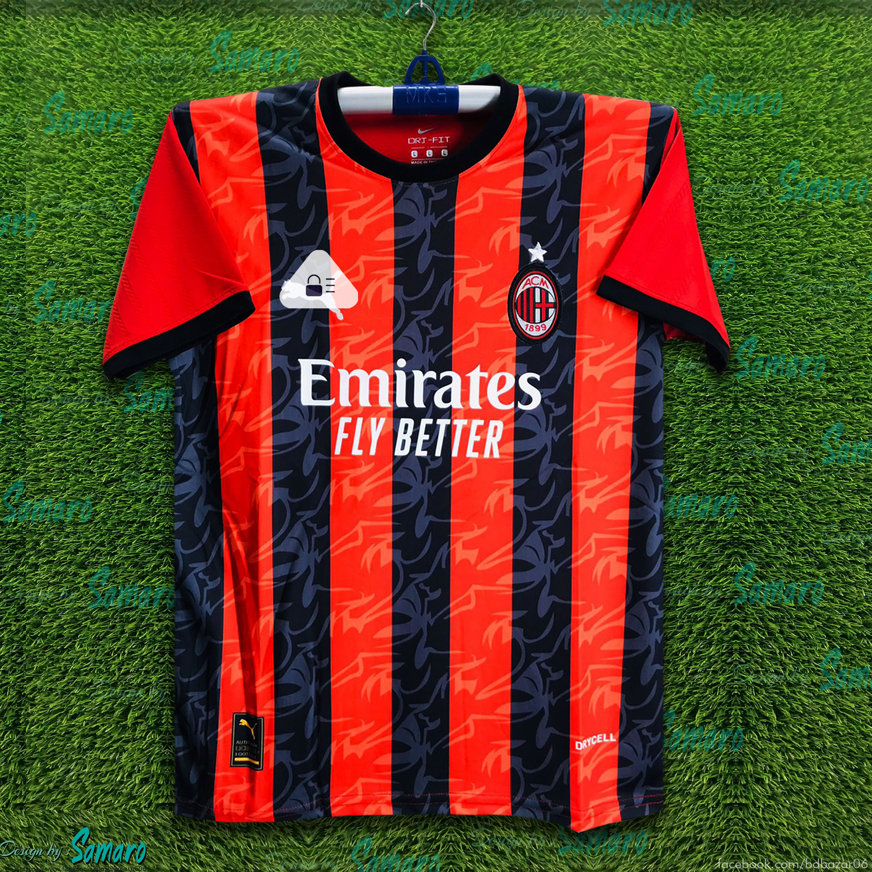AC Milan Jersey 2026/2027 Thai Premium Football Jersey For Men - Half Sleeve Club T Shirt - AC Milan Football Jersey 2026