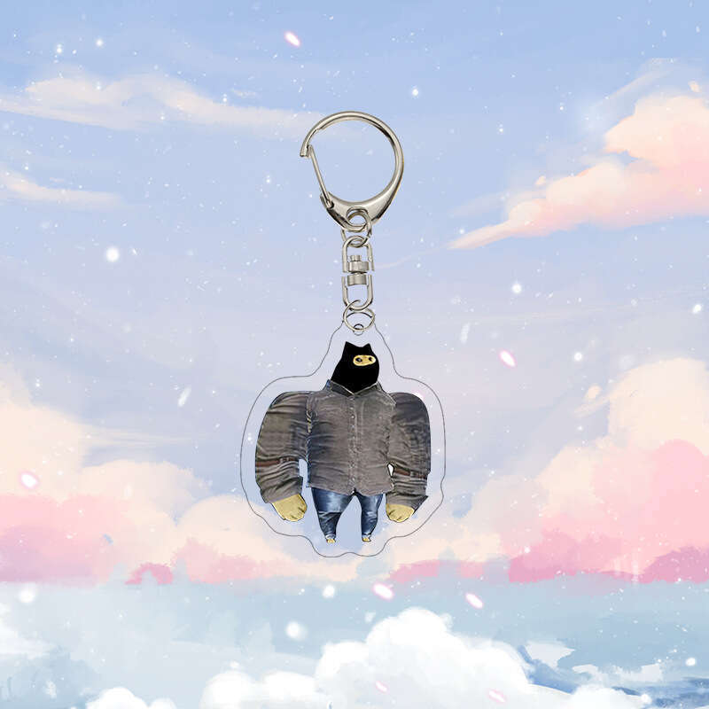 Mouse man, dark area breakout, Cheems, funny acrylic keychain game, peripheral backpack, pendant, batch stationery store. 