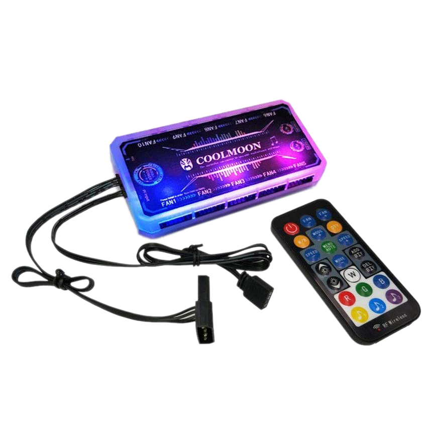 【Lejia】COOLMOON Remote Lighting Controller Chassis Fan Desktop Computer Chassis Fan RF Remote Control. 