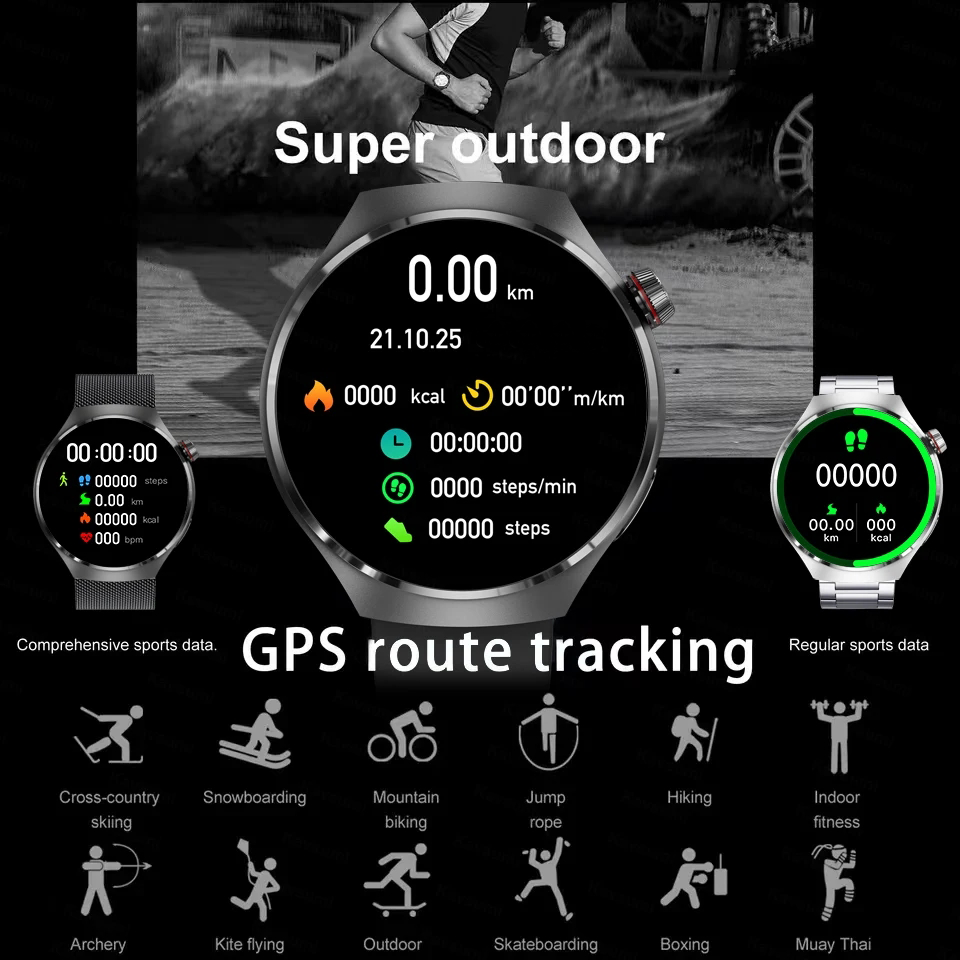 GT4 PRO Smart Watch Men Watch 4 Pro HD Color Screen Bluetooth Call Heart rate Blood Pressure Smartwatch 2024 New For Android IOS. 