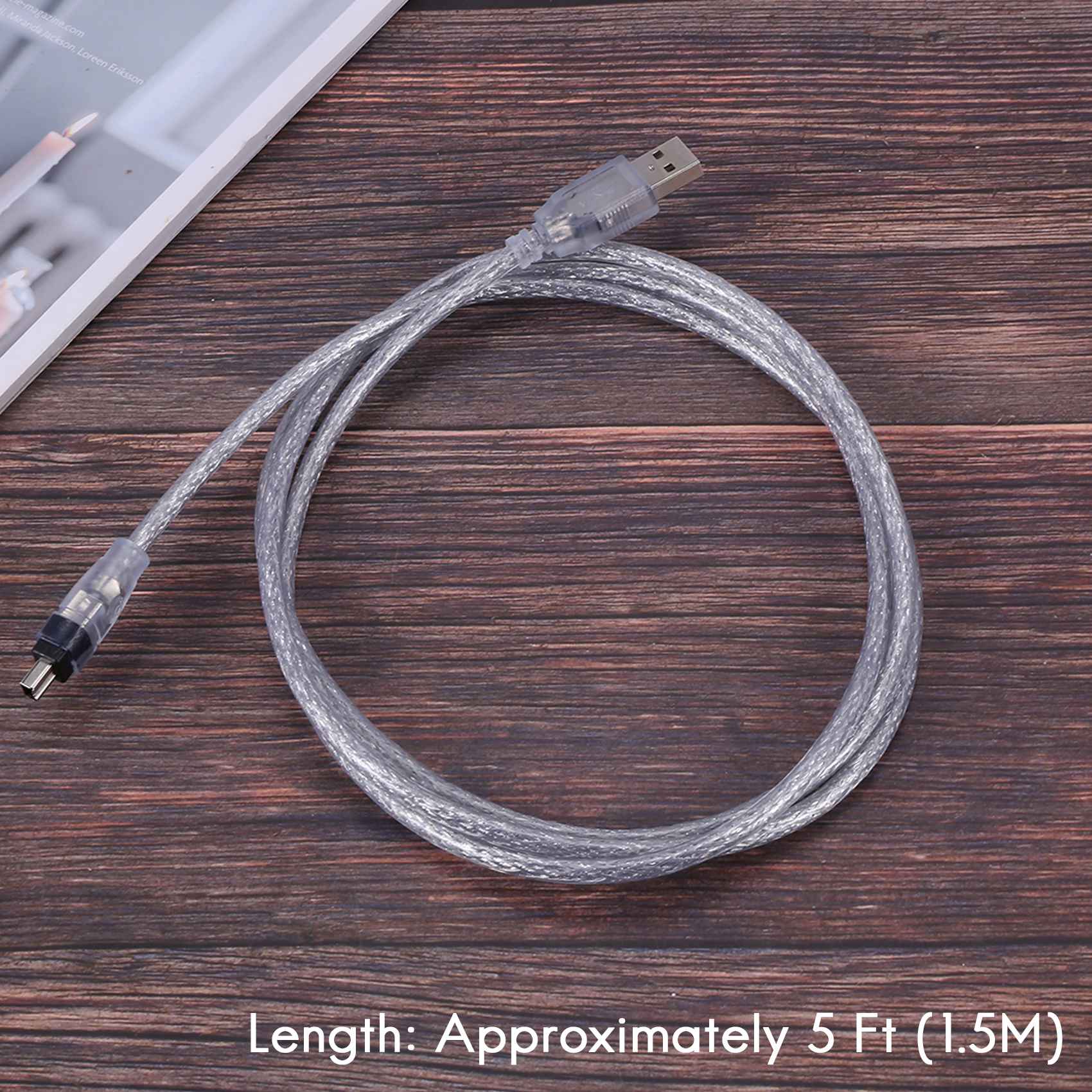 1.5M USB To IEEE 1394 4 Pin Firewire DV Adapter Cable For PC Camera. 