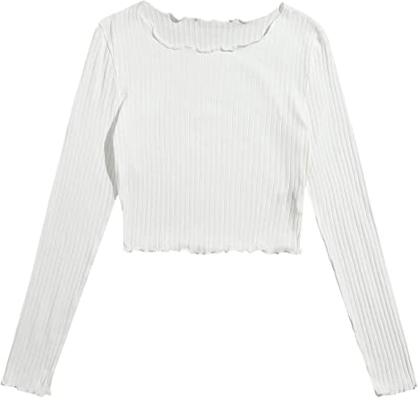 Women's Long Sleeve Crop Top Trendy Streetwear Style