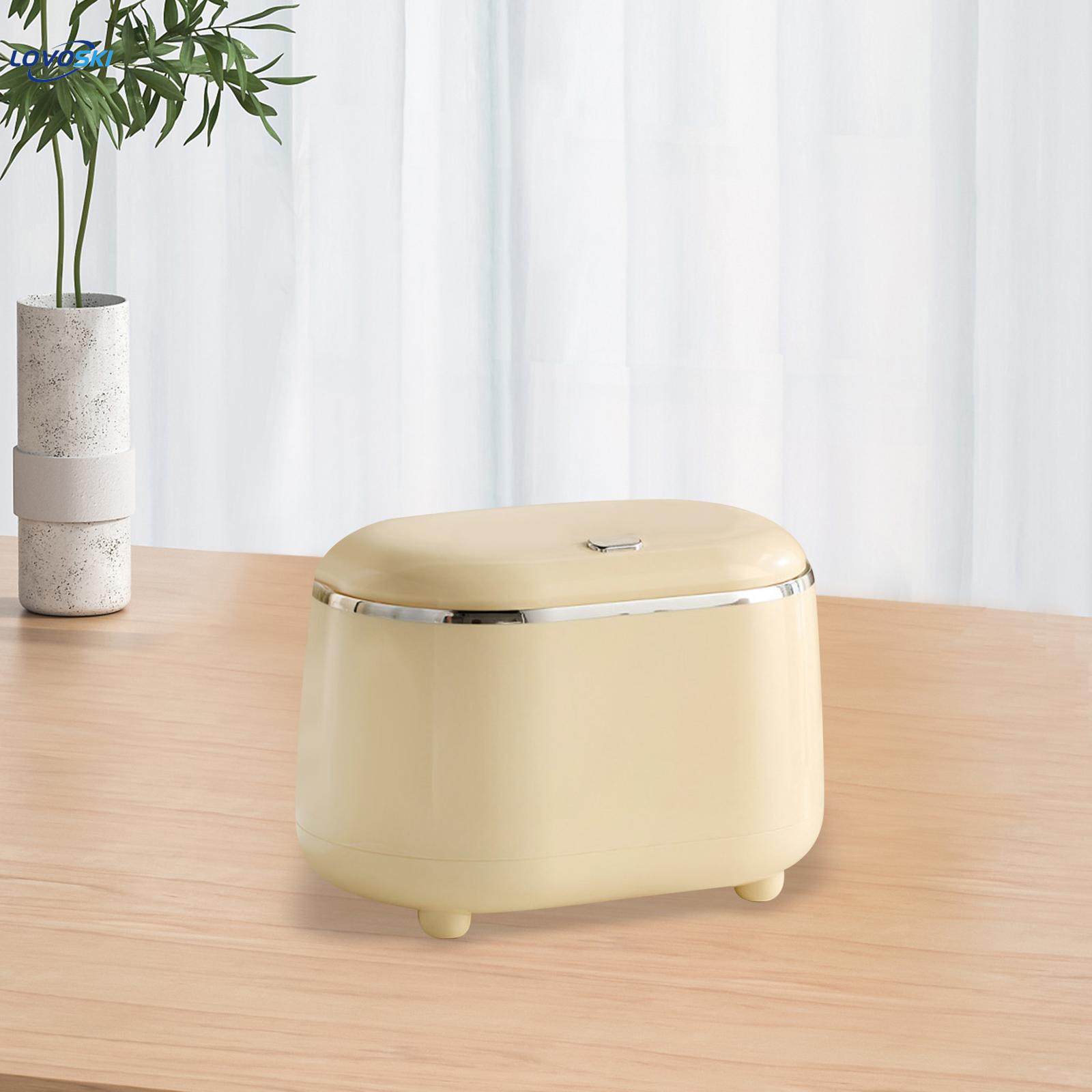 Mini Tabletop Trash Can with Lid Countertop Trash Bin. 