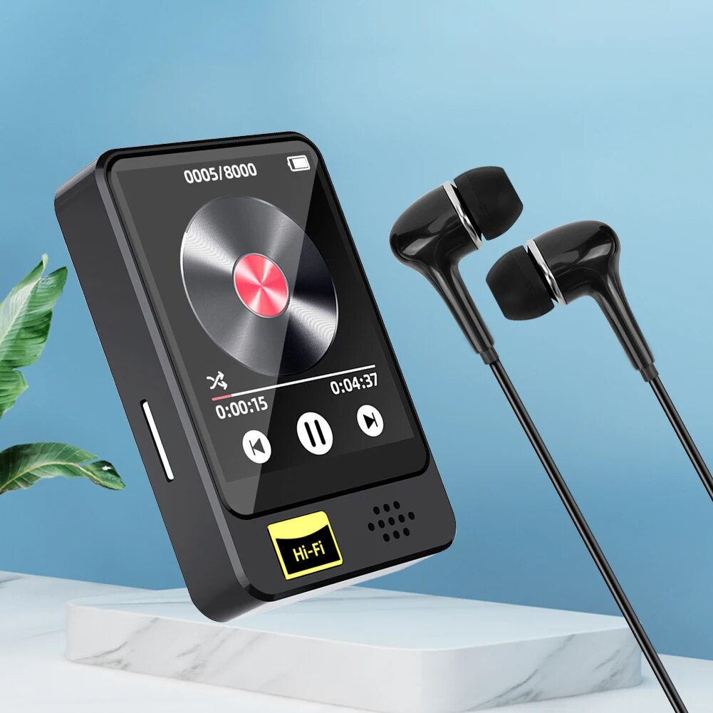 MP3 Player 1.8 inch Touch Screen Walkman Portable MP3 Music Player Speaker MP3 Player Bluetooth with FM Radio/Recording/E-book. 