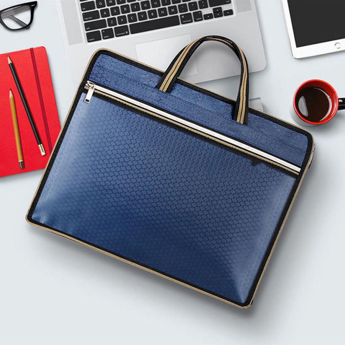 THE IDOL Waterproof High Capacity Filing Products Student Portfolio Bag Conference Bag Organizer Bag Business Handbag File Organizer Package Business Storage Bag A4 File Bag Briefcase Canvas