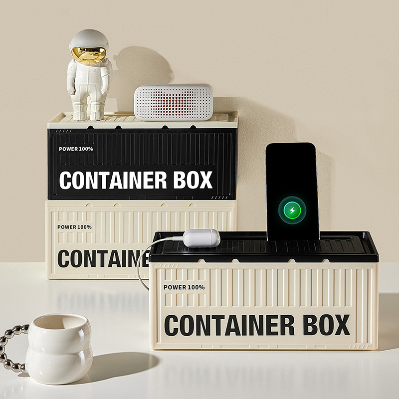Cable Management Box With Lid Large Cable Organizer Box Cord Hider Box to Hide Surge Protector for Home Power Strip Holder