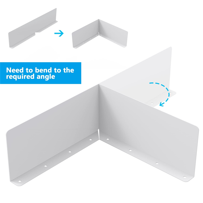 6 Pcs Gutter Valley Splash Guards,Rain Gutter Valley Roofing Gutter Guards, Diverter Roof Rain Diverter For House Easy Install Easy To Use Silver. 