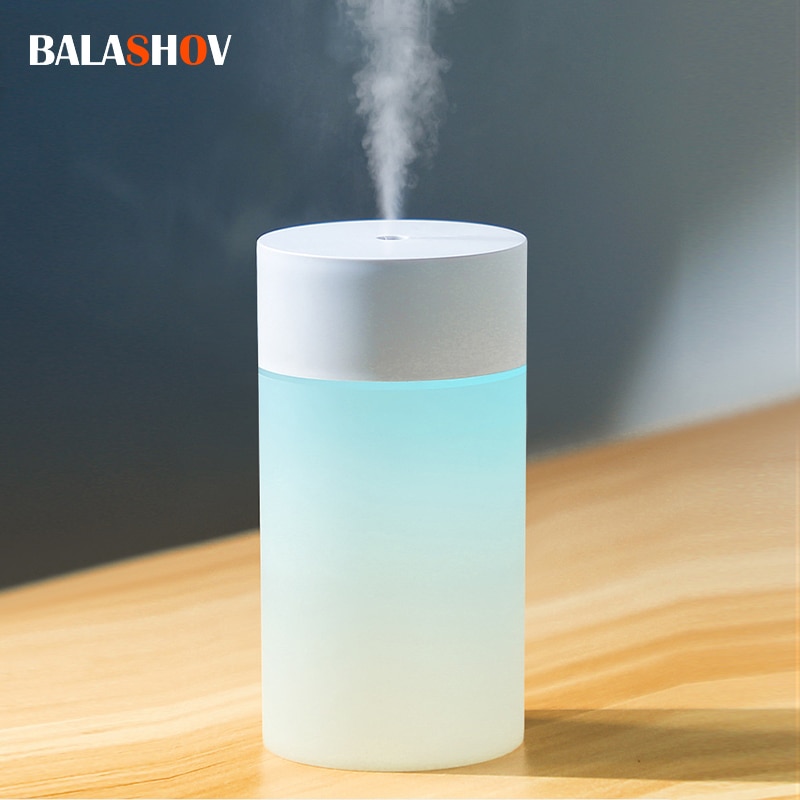 260ML Mini Humidifier USB Ultrasonic Air Humidifier LED Lamp Essential Oil Diffuser Car Purifier Aroma Anion Mist Maker Portable