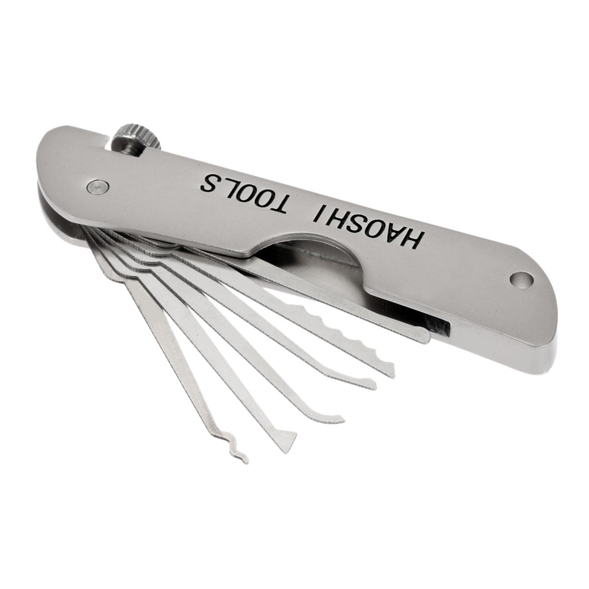 KOGEEK Portable Foldable Stainless Steel Door Lock Pick Opener Set Locksmith Tool