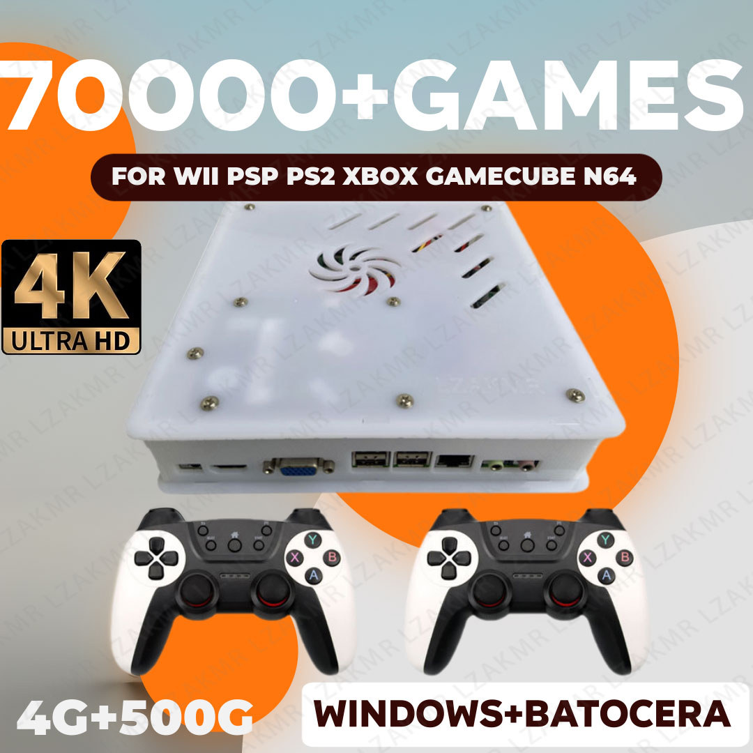 2024 New X8 Retro Video Game Console 500GB Plug and Play 4K With 70000+Games 60 Emulators For Wii PS2 N64 PSP GameCube XBOX