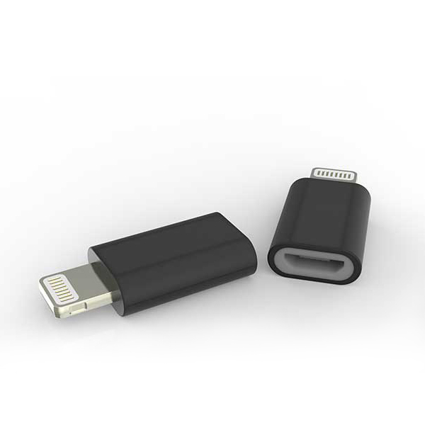 Micro USB Type-B (Female) to iPhone Lightning (Male) Convert Connector Support Charge 1pcs. 