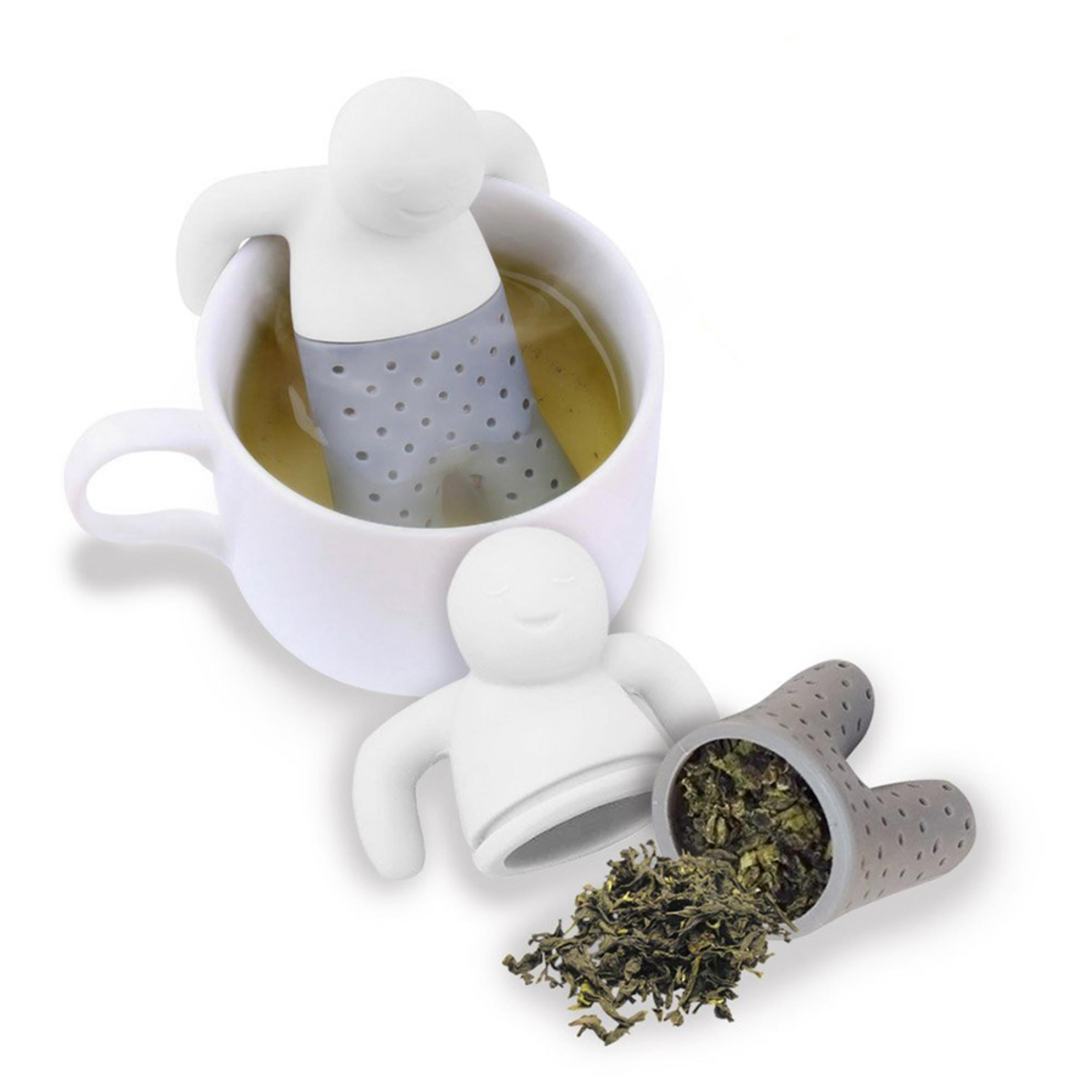 Mr Tea Unique Cute Tea Strainer Silicone Tea Infuser Interesting Life Partner Filter Teapot for Tea & Coffee Drinkware. 