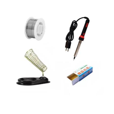 Soldering Tool Kit- Combo Soldering Set (Iron+Pest+Resin+Stand). 