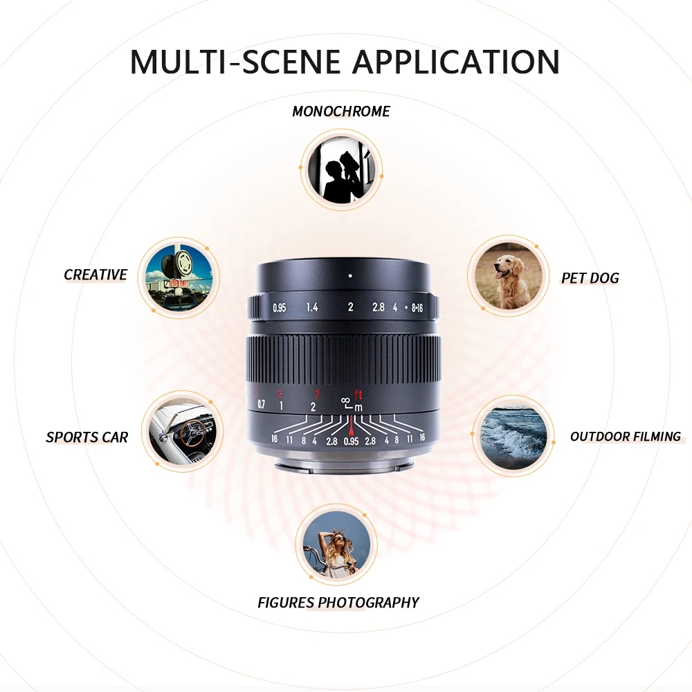 7artisans 35mm F 0.95 Portrait MF Large Aperture Lens for Sony E A6600 Fuji FX for Canon EF-M M6 Nikon Z Z9 M4/3 Mount DC-S1. 