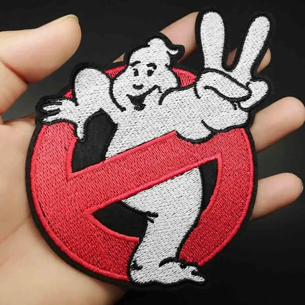 Ghostbuster Tactical Embroidered Patches Iron on Punk Patch for Clothes Stickers Horror Movie Morale Badge Backpack Accessory. 