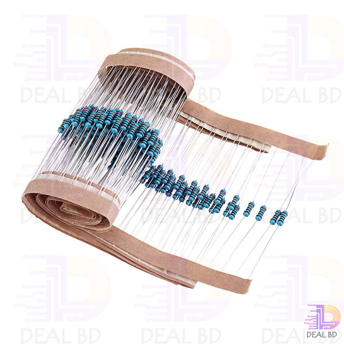 50Pcs Tolerance 1% 22K Ohm Resistors 22K Carbon Film Resistor 22K Ohm 1/4W Resistance 0.25 Watt Fixed Resistors Passive Components Parts