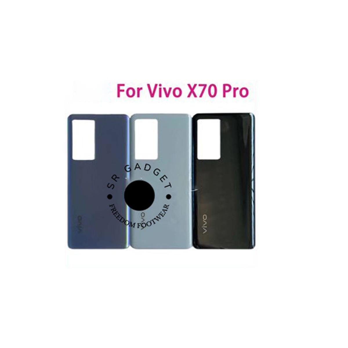 Replacement Backshell Glass Panel for Vivo X70 Pro Battery Back Door Housing