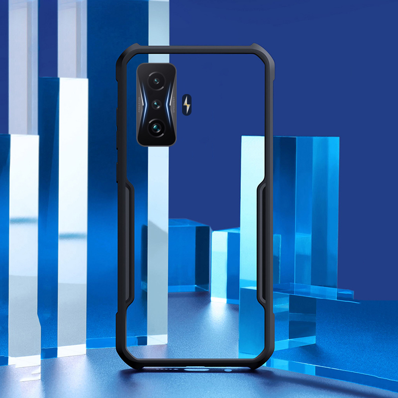 GOKEN Cover Per Xiaomi Poco F4 GT – Doppio Strato TPU/PC Con Anello Magnetico 360° – Blu – Antiurto Militare