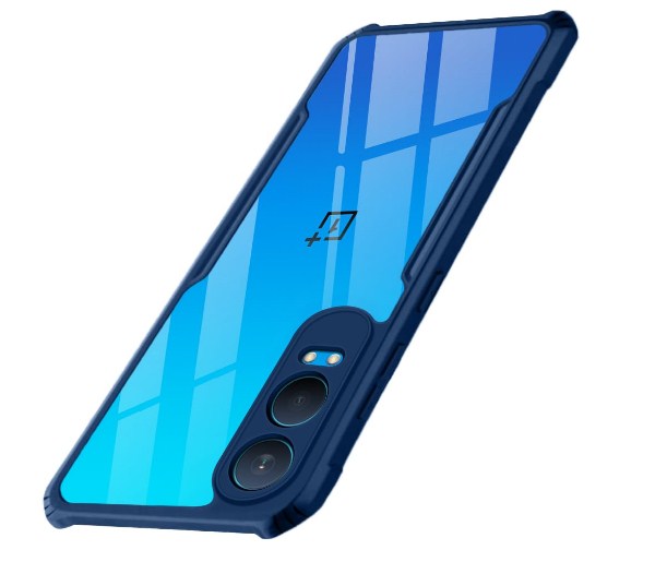 Cover OnePlus Nord CE 4 Lite / Nord CE4 Lite In TPU Morbido Con Fodera In Tessuto - Blu, Antiurto