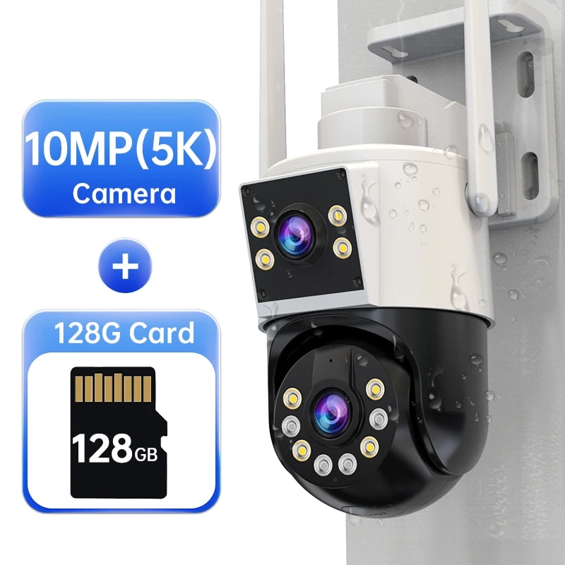 JOOAN 10MP 6MP PTZ Wifi Camera Outdoor Dual Lens IP Camera AI Tracking Security Surveillance Camera ONVIF Wireless CCTV Camera. 