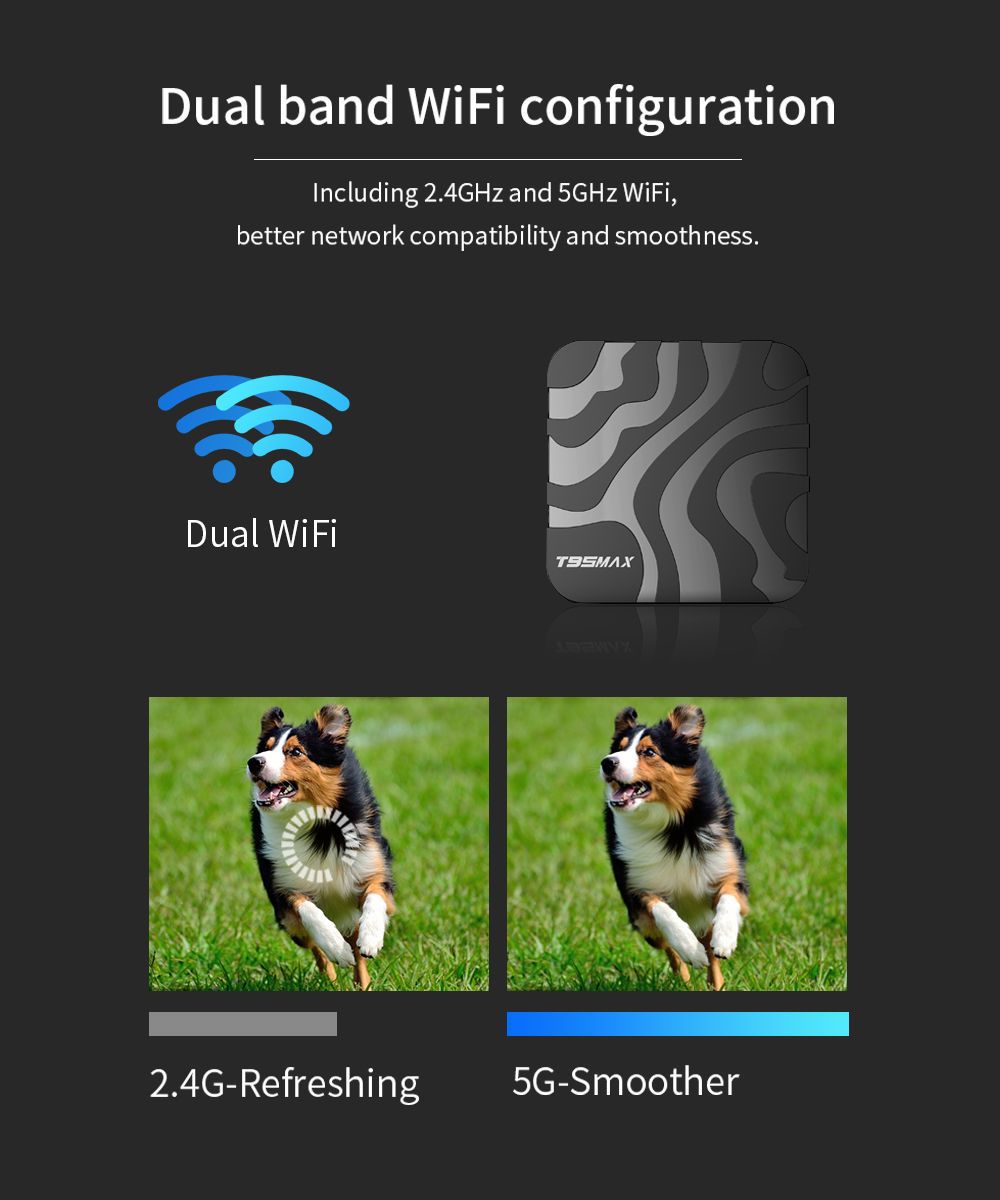 T95 MAX Android 12 OS Smart TV Box Allwinner H618 2.4G 5G Dual Wifi 6K BT4.0 H.265 64G Set Top Box 4GB/64GB Media Player. 