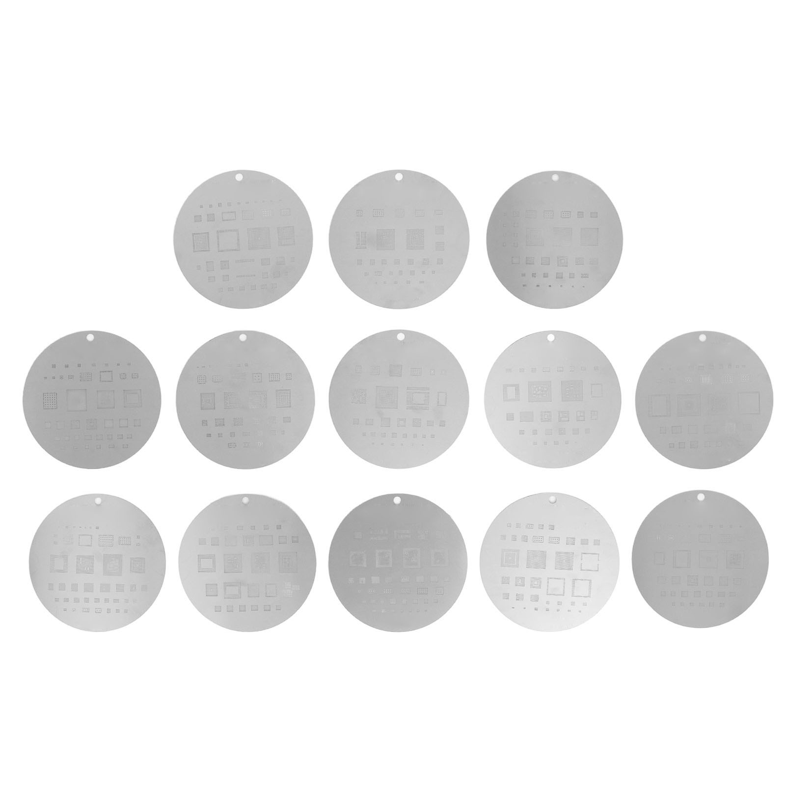 BGA Reballing Stencils, BGA Reballing Steel Stencil Half Cut Process Rounded Rectangle Hole Accurate Positioning Compact Durable with IC Groove for CPU. 