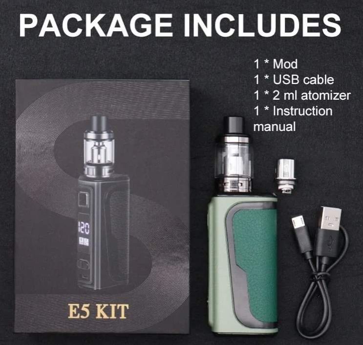 E5 KITElectronic Cigarette Vape Smoke 150W Box Mod Kit 2200mah 2.5ml Atomizer OLED Screen E Cigarette