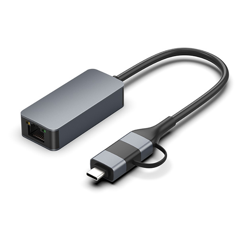 2.5 Gigabit Ethernet Adapter Type-C USB 3.0 To RJ45 LAN Cat8 Cable 2500Mbps High Speed Rtl8156b Network Card for NAS Laptop PC. 