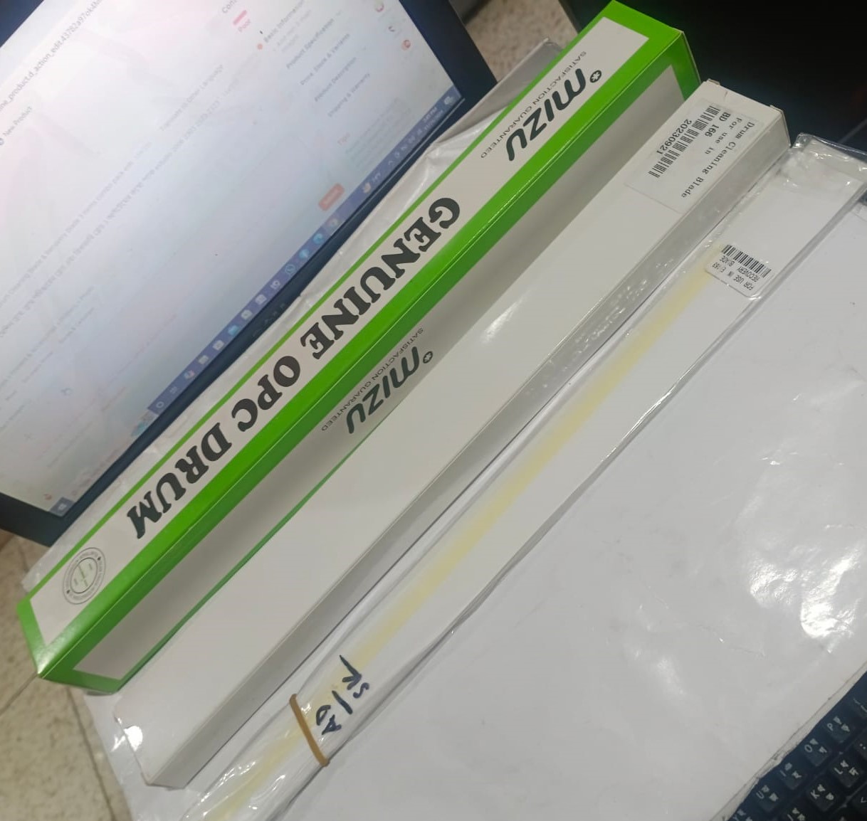 T-O-S-H-I-B-A  Photocopy machines Drum, Drum Cleaning Blade & Recovery Blade 3 items combo pack estudio 2006 2303 2523 2323 2823 2829 etc model supporters. 