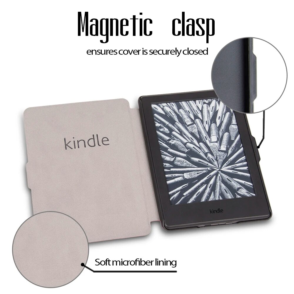 【3C VictoryEagle】leather case for Kindle 8 Case (8th Generation 2016)ereader ebook smart Auto Wake/Sleep for model SY69JL. 