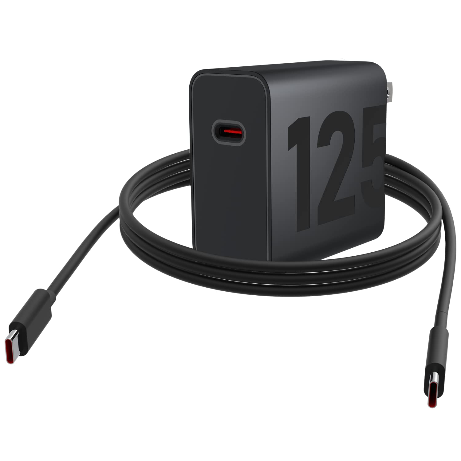 Motorola TurboPower 125W GaN Charger with 6.5A USB-C to USB-C Cable for Moto Edge 30 Ultra, High Powered Type C. 