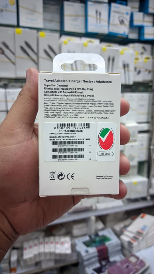 Samsung 25W Watt USB-C PD Super Fast Charging Wall Charger Adapter Made in Vietnam. 