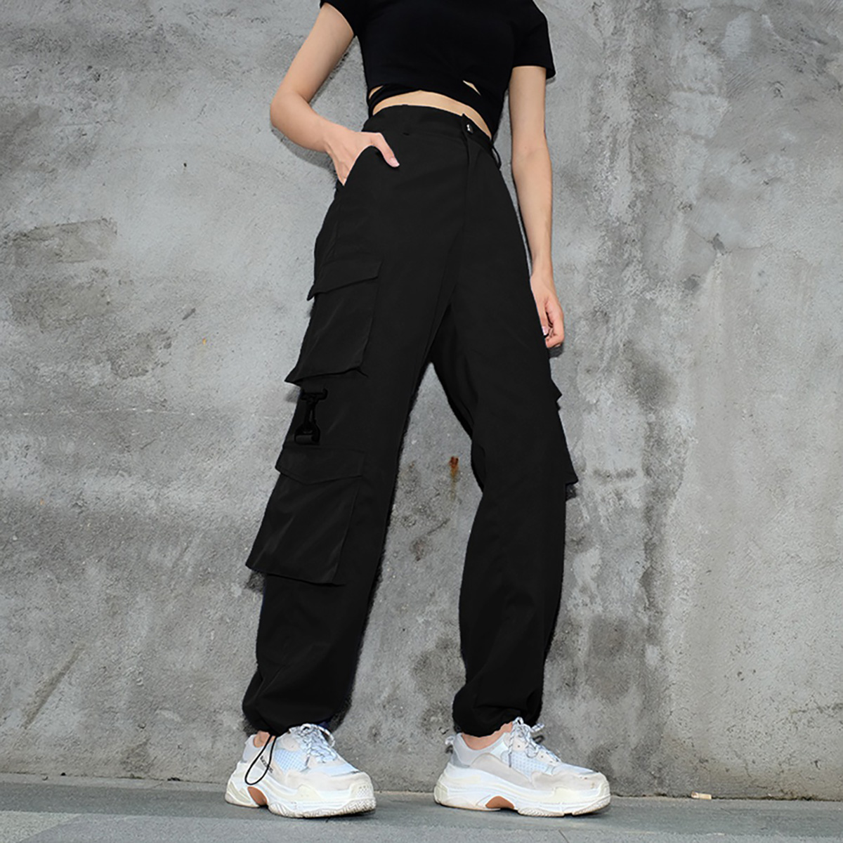 Big Pocket Overalls Loose Cargo Pants 