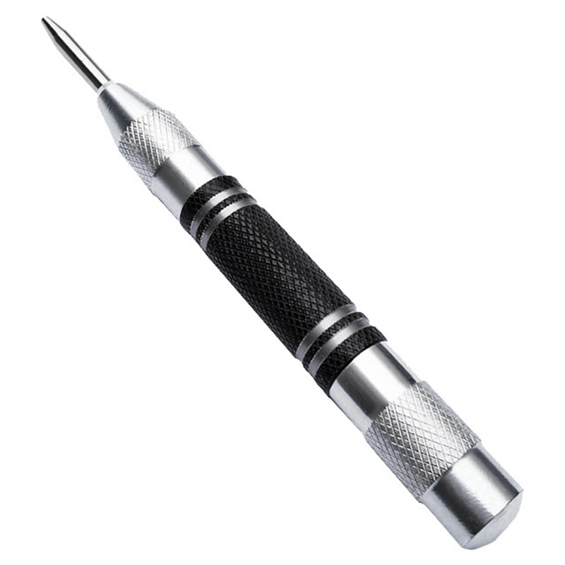 4Pcs Automatic Center Punch Center Hole Punch Set for Wood, Metal, Plastic, Glass, and Marble