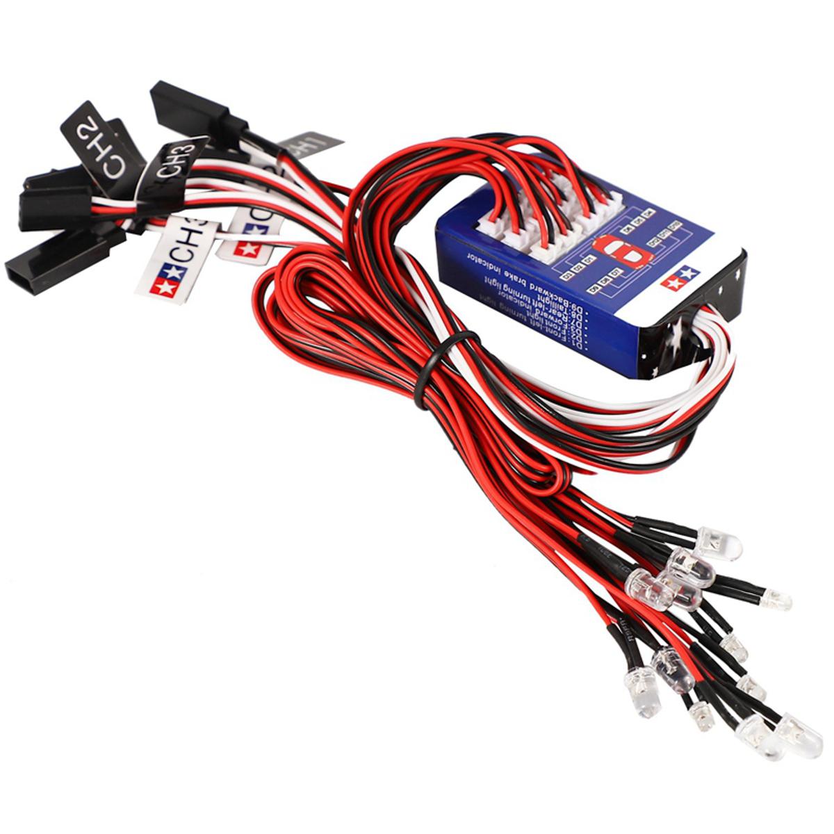 ZOROOM 2X 12 LED Lighting Kit Steering Brake Simulation Flash Light for 1/10 Scale Models RC Car Yokomo Tamiya HSP HPI AXIAL