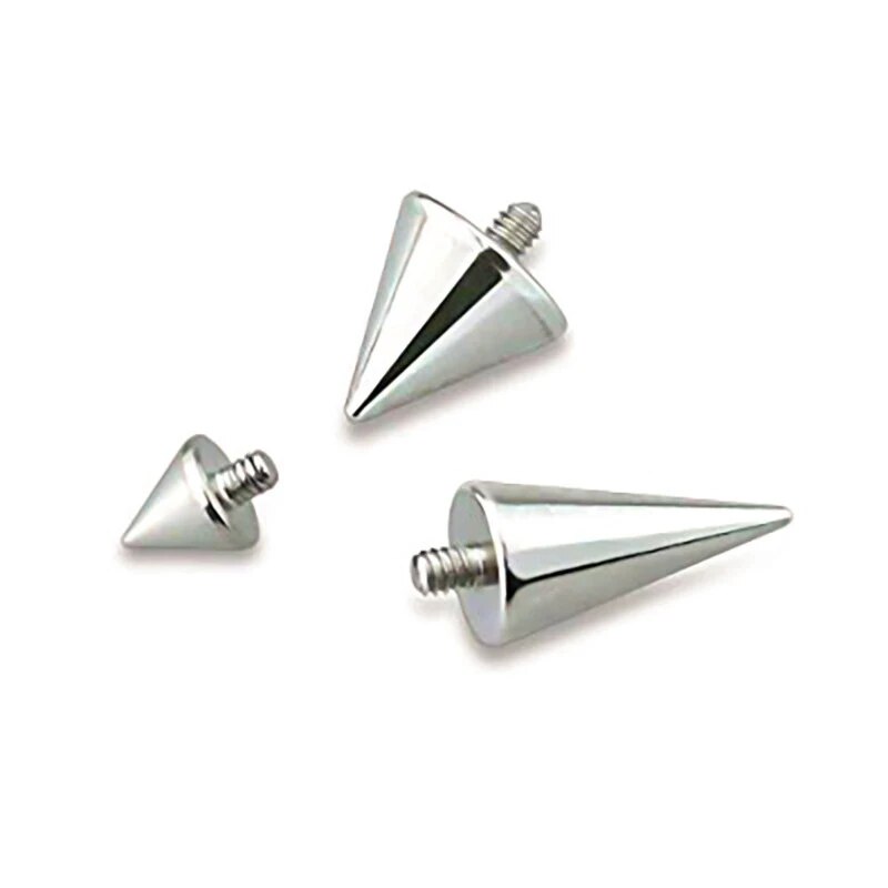5Pc G23 Titanium Internal Thread Cone Part Piercing 14G 16G Nose Piercings Ear Studs Labret Ring Bar Earring Studs Cone Screw Ba. 