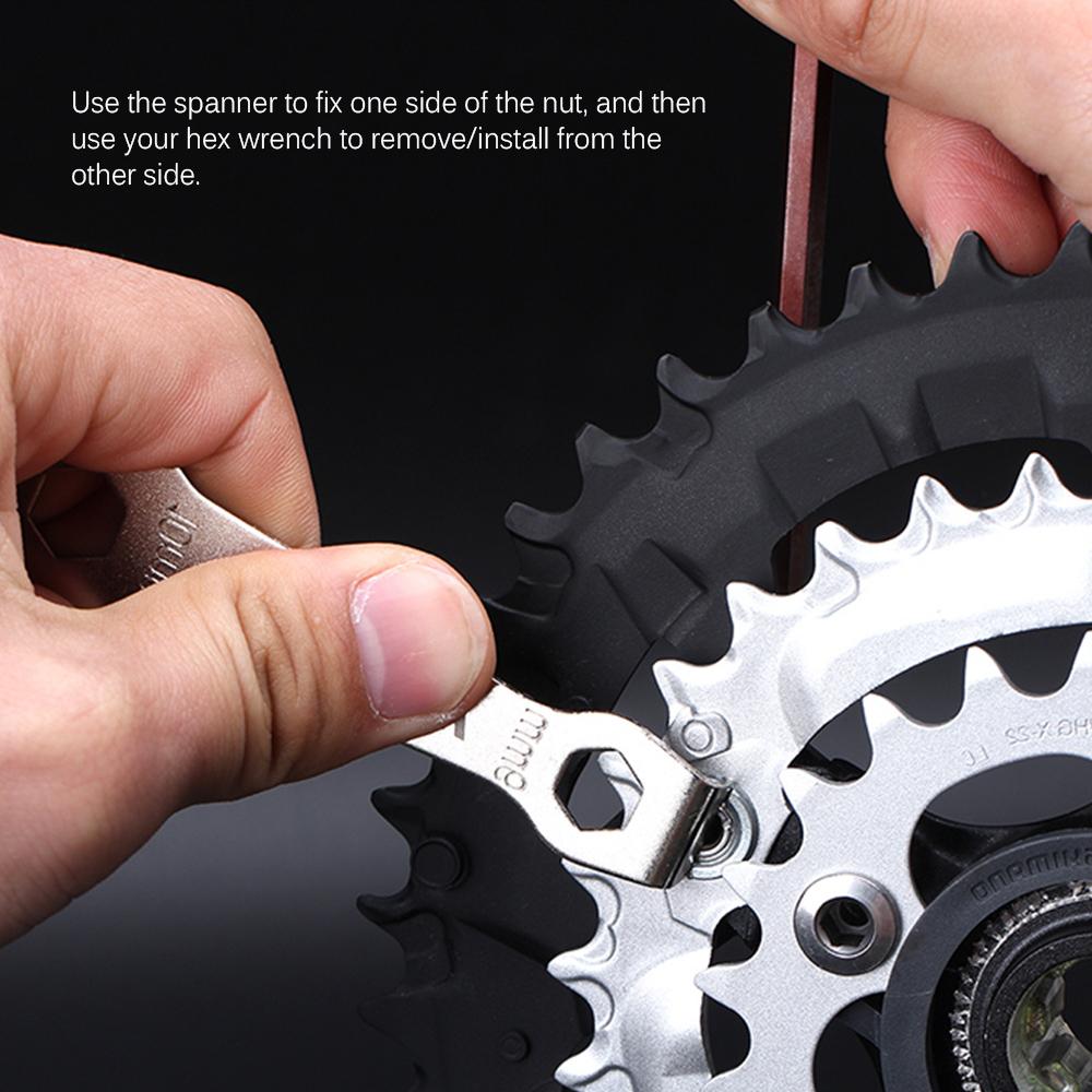 Bicycle Chain Ring Bolts Wrench Chainwheel Dismounting Tool Crankset Chainring Nut Wrench Spanner. 