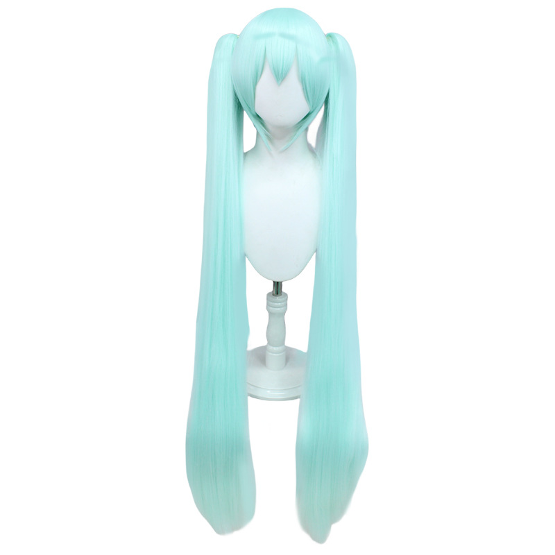 2024 SNOW MIKU Split style double ponytail cosplay wig Hatsune Miku cosplay wig VocAloid Miku Aqua Blue lolita wig VOCALOID. 