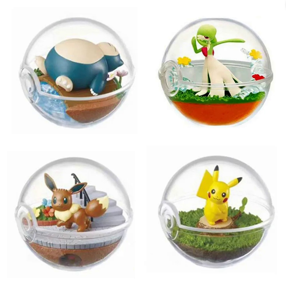 1 Pcs Cute Crystal Pokeball Pokemon Action Figures PVC Model Eevee Articuno Gengar Mewtwo Rowlet Statue Collection Kid Gift Toy Dislikelike. 