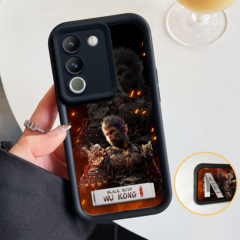 【Get One Free Brackets】Olige Case For VIVO Y01 Y03 Y11 Y12 Y12i Y15 Y15S Y16 Y17S Y18 Y19 Y20 Y21 Y21S Y27 Y28 Y30 Y35 Y36 Y50 Y52S Y56 Y72 Y75S Y77T Y78 Y100 Y200E V30 Lite New creative silicone frosted cartoon anime Sauron Phone Case Back Cover. 