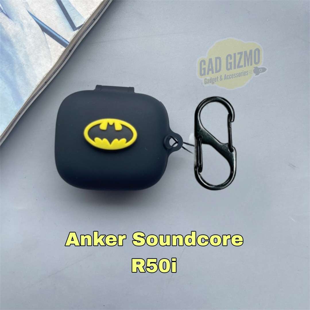 Anker Soundcore R50i Batman Edition Only Case Premium Artificial Carrying Case Shockproof Earbuds Protective Cover Box for buds Soft Silicone Bluetooth Headphone Cover