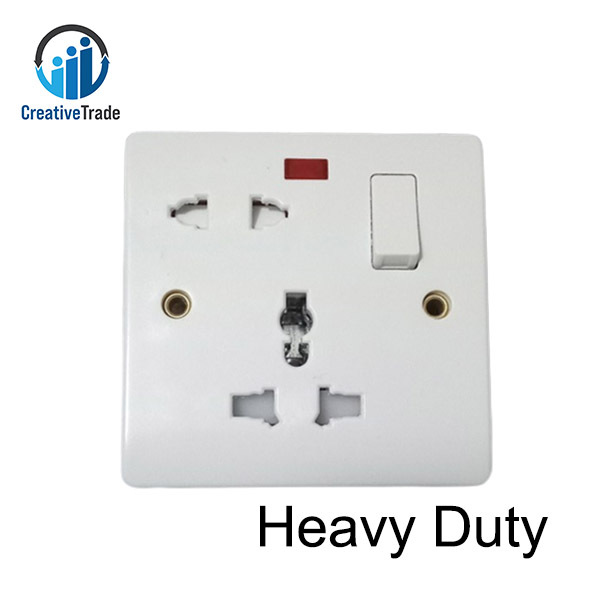 13A 5 Pin Multi Socket For UK Plug Air-Conditioner, Geyser, Induction Cooker, Water Heater, Washing Machine, Microwave Oven, Refrigerator