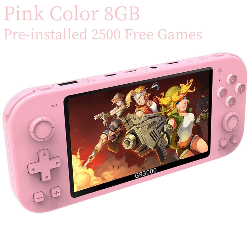 HXSJ GR3000 Handheld Game Players 5 Inch Screen Retro Game Console 8GB No Repeat 2500 Free Games For PS1/MAME/Arcade Video Gaming. 