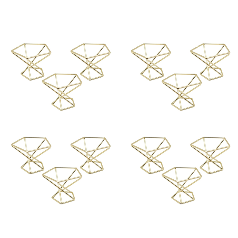 12 Pcs Geometric Air Plant Holder Airplants Rack Metal Plants Stand Planter Shelves Himmeli Decor Tillandsia Containers